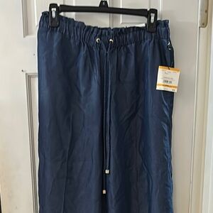 Anne Klein Navy Wide Leg Pants